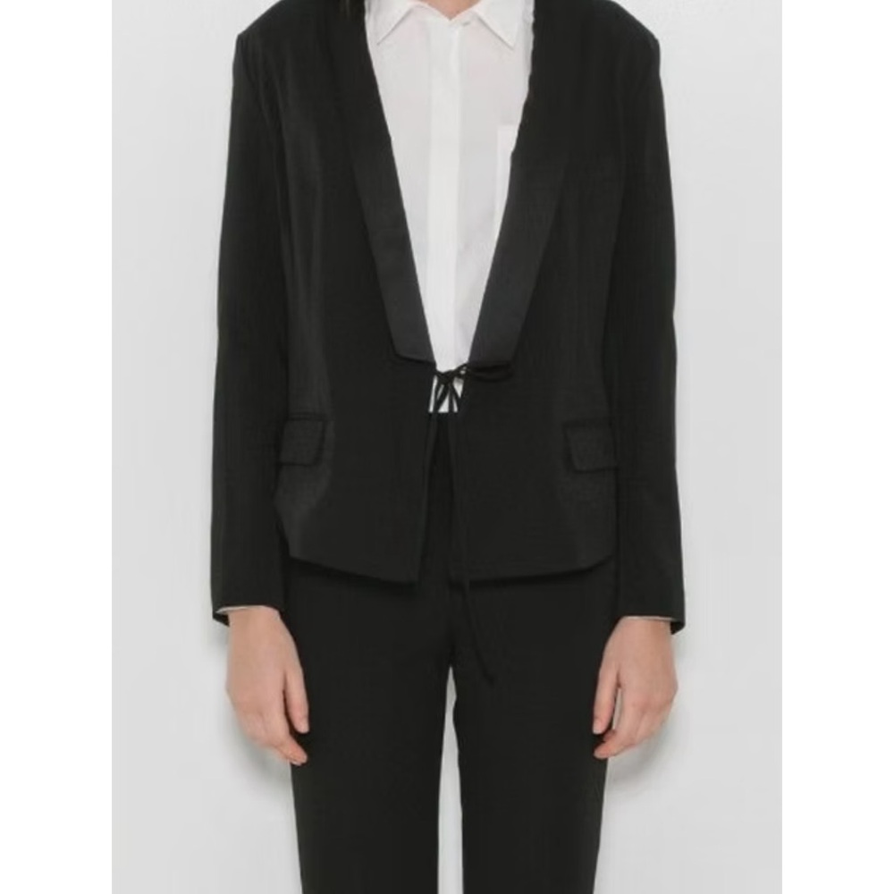 T by Alexander Wang - Satin Trimmed Twill Blazer